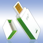 USB - - PQI Traveling Disk i221 White-Green - 1Gb